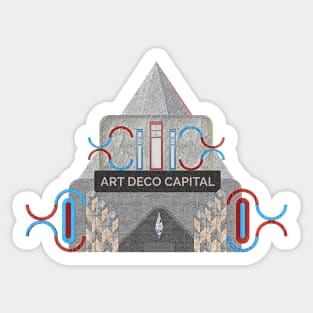 Classic Art Deco Capital Building Sticker